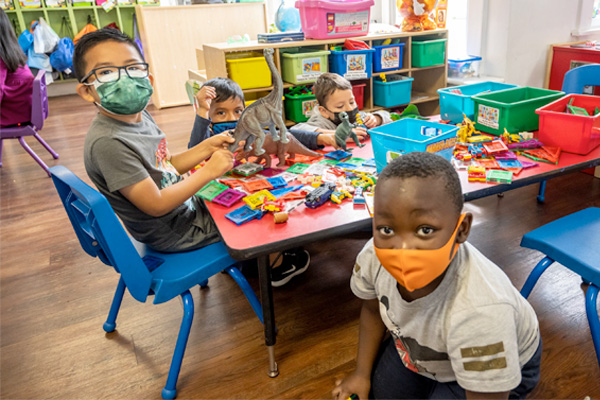 Princeton Nursery School kids in classroom